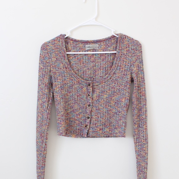 Urban Outfitters multicolor cardigan crop top - Picture 3 of 6